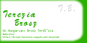 terezia brosz business card